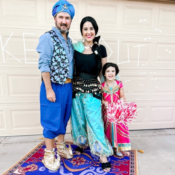 Aladdin Genie Desert Prince Harem Pants Size - Fits up to 34in waist Inc Lamp - Picture 3 of 7